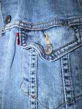 Levi's Original Trucker Denim Jacket Blue Size Medium - Image 4
