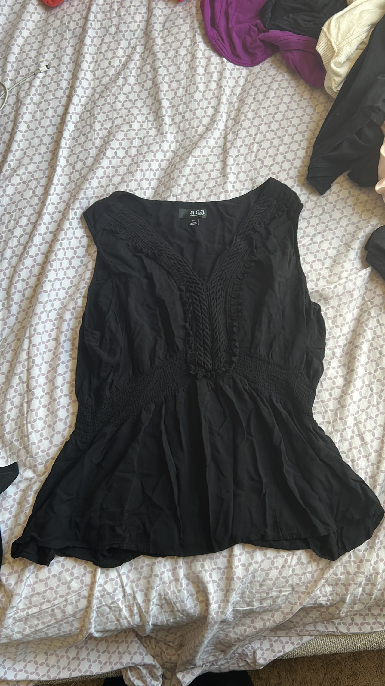 H&M Black Sleeveless Blouse
