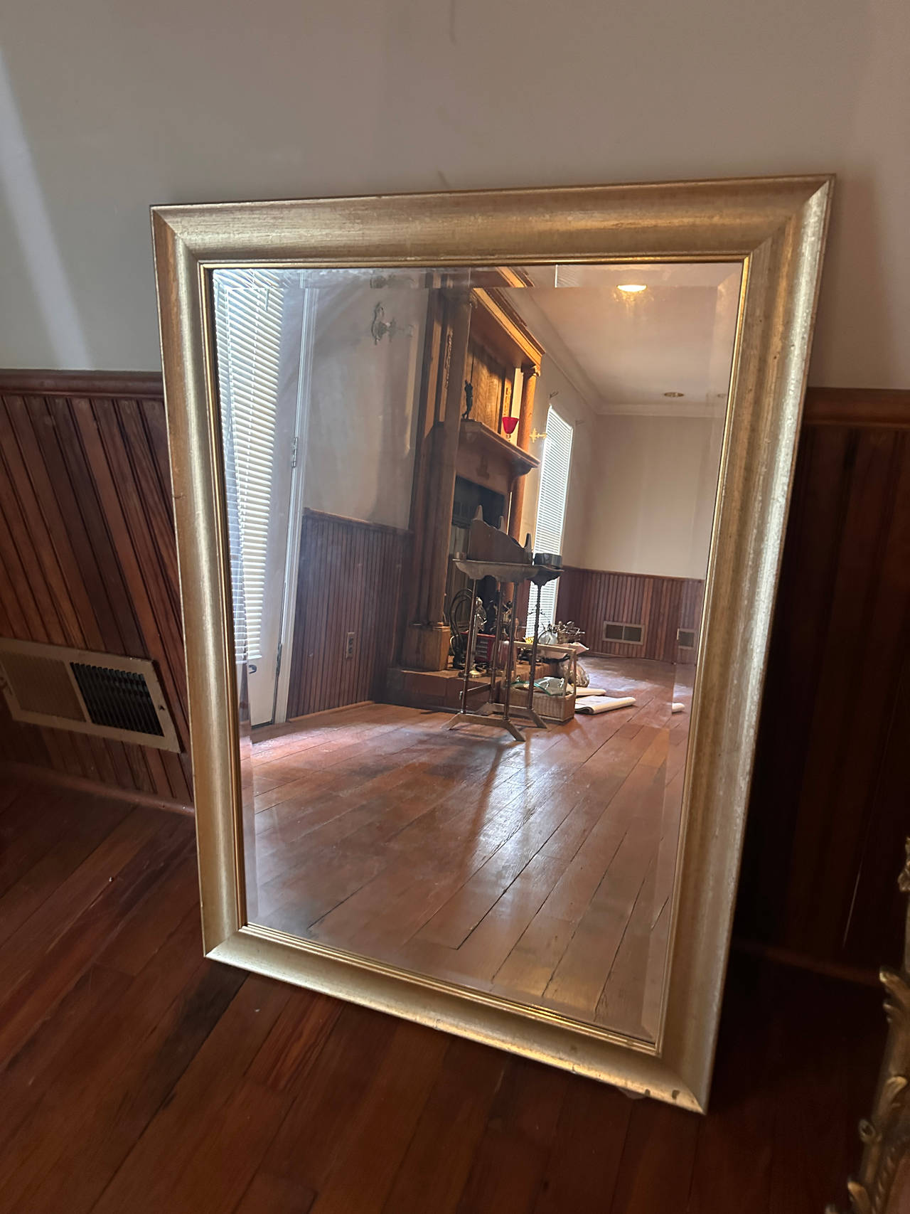 Large Gold Framed Wall Mirror