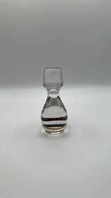 Vintage Gold-Striped Glass Decanter Top - Image 2