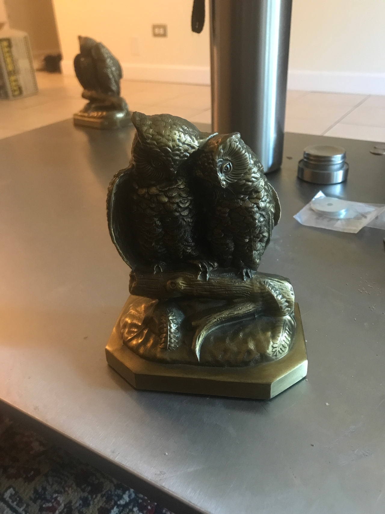 Brass Owl Bookends