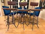 Set of 3 Industrial Adjustable Bar Stools - Image 5