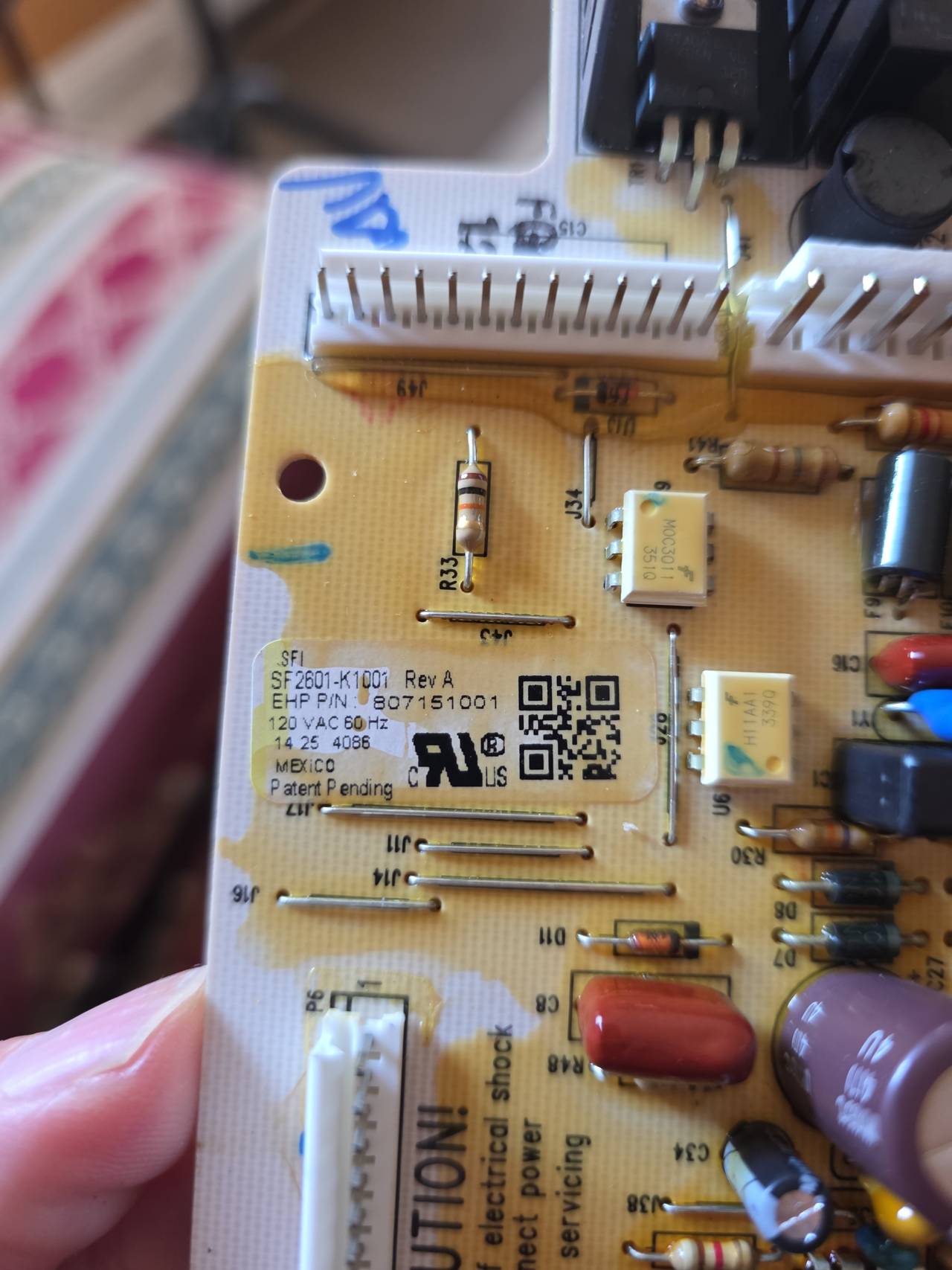 Electrolux Frigidaire Dishwasher Main Control Board 807151001