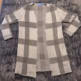 Apt. 9 Women's Plaid Open-Front Cardigan, Large - Image 1