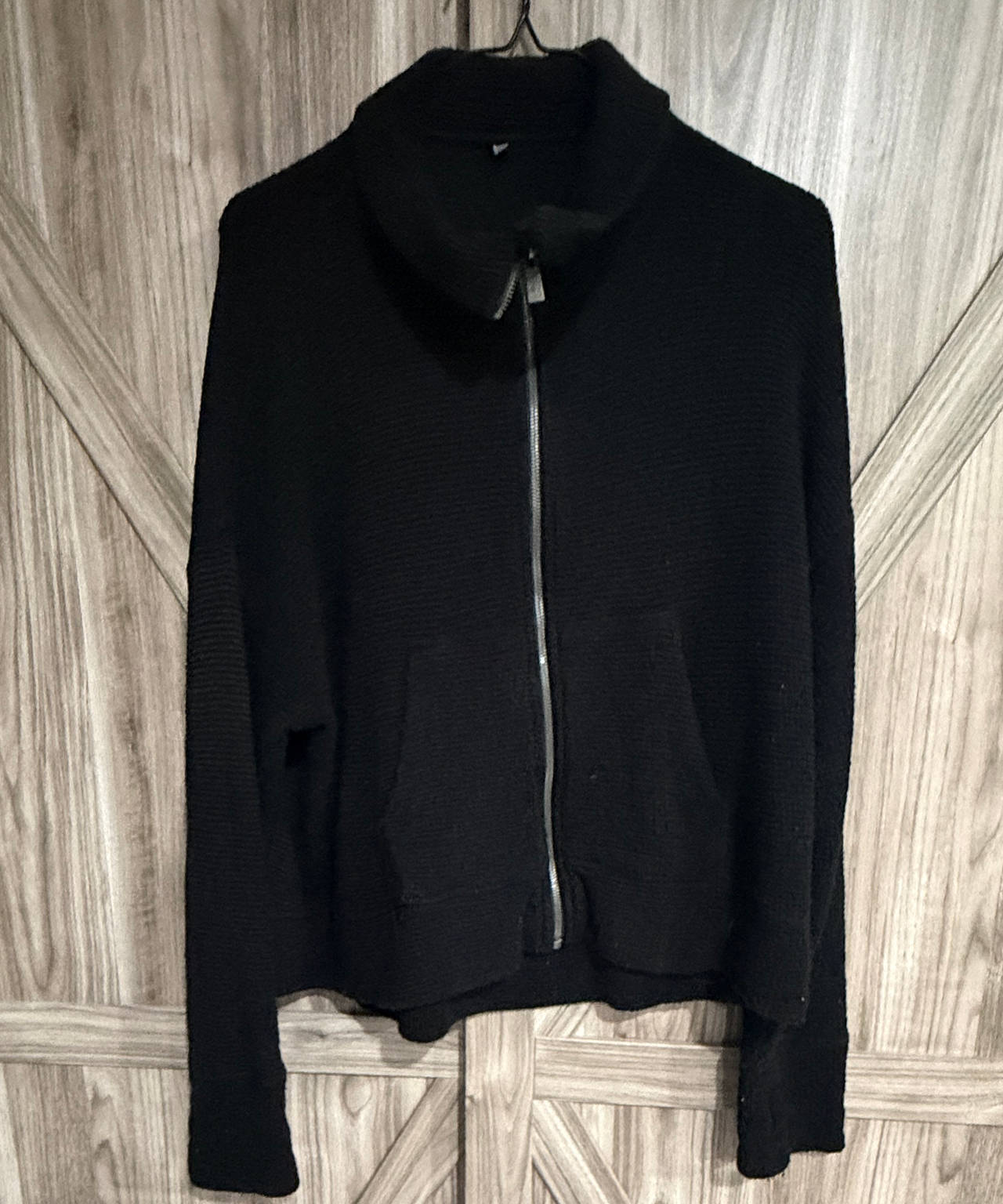 XL Black Sweaty Betty Women's Full-Zip Knit Cardigan Sweater