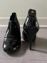 BCBG MaxAzria Black Patent Leather Ankle Booties 6.5 - Image 4