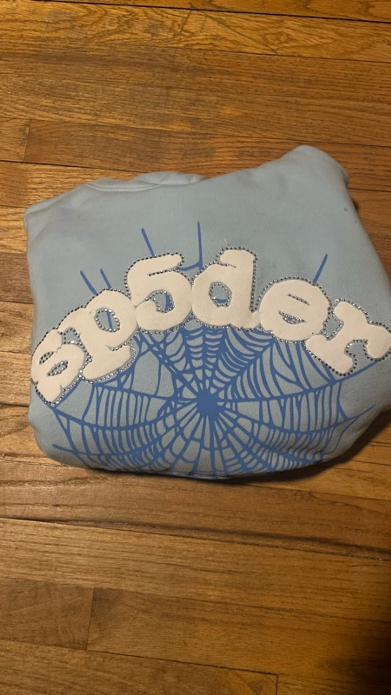 Sp5der Sky Blue Hoodie