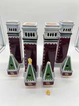 Set of 4 The Venetian Las Vegas Campanile Tower Ceramic Bud Vases Souvenir As Is - Image 5