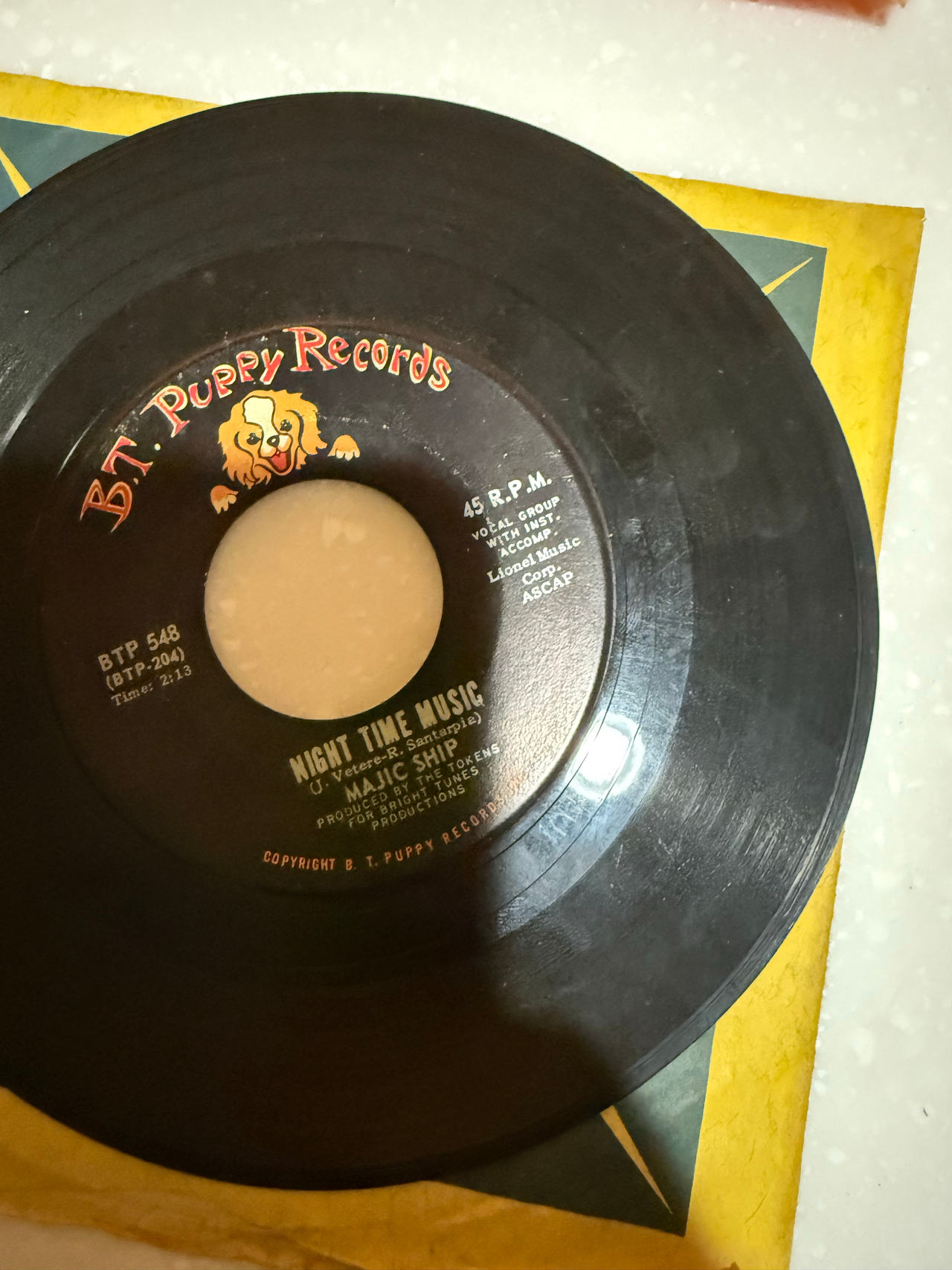 Majic Ship - Night Time Music 7" Vinyl Single