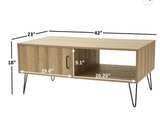 New Mainstays Modern Hairpin Rectangle Coffee Table Oak - Image 7
