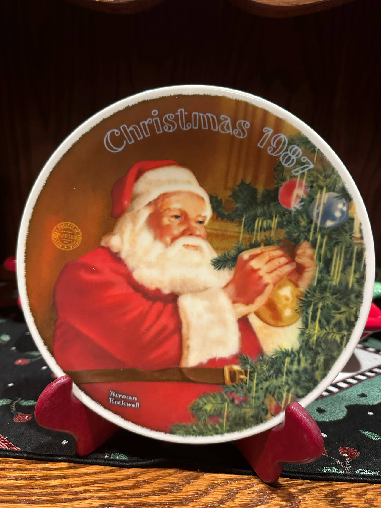 Norman Rockwell Christmas 1987 Collector Plate