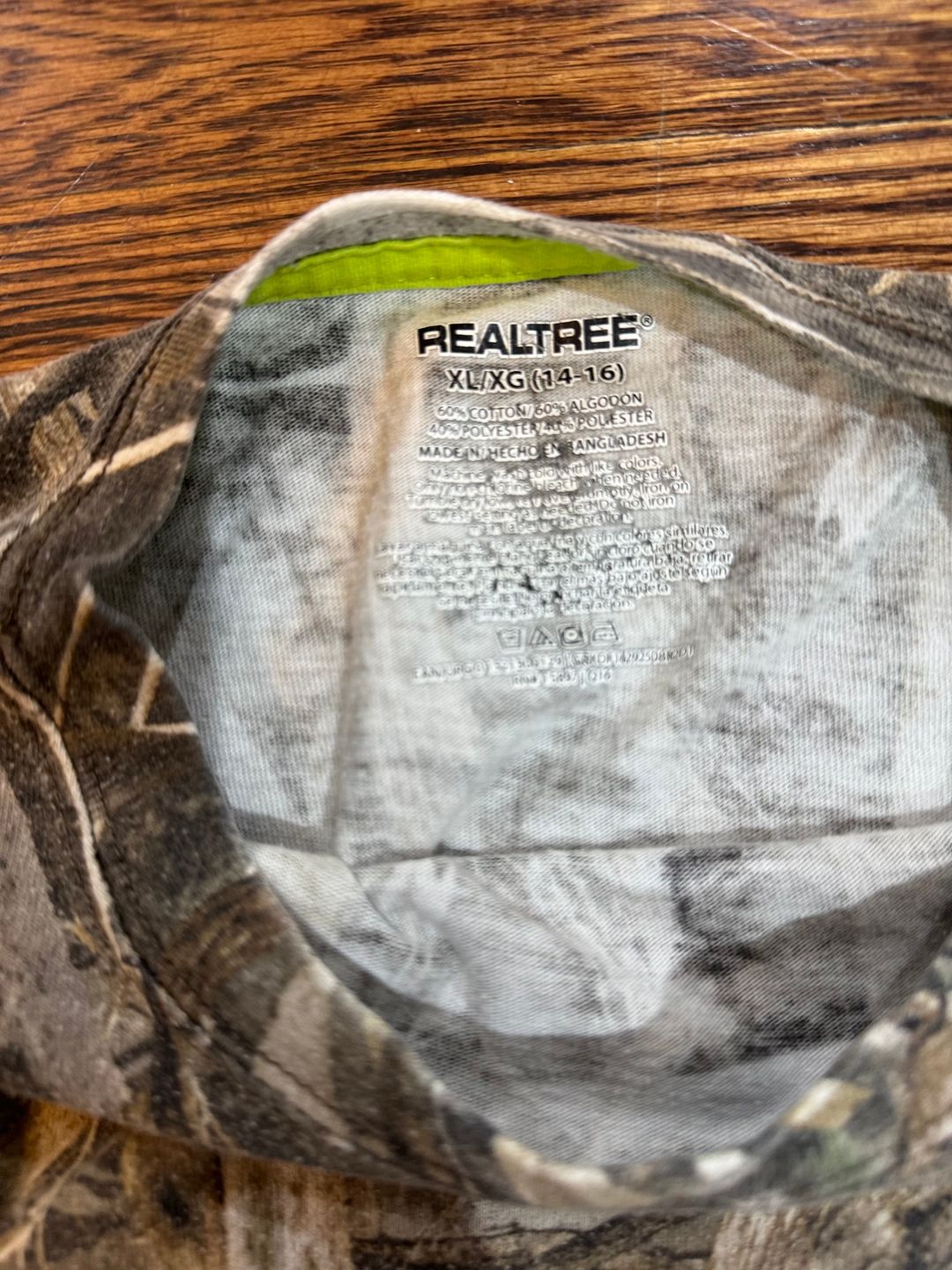 Realtree Camouflage T-Shirt kids XL