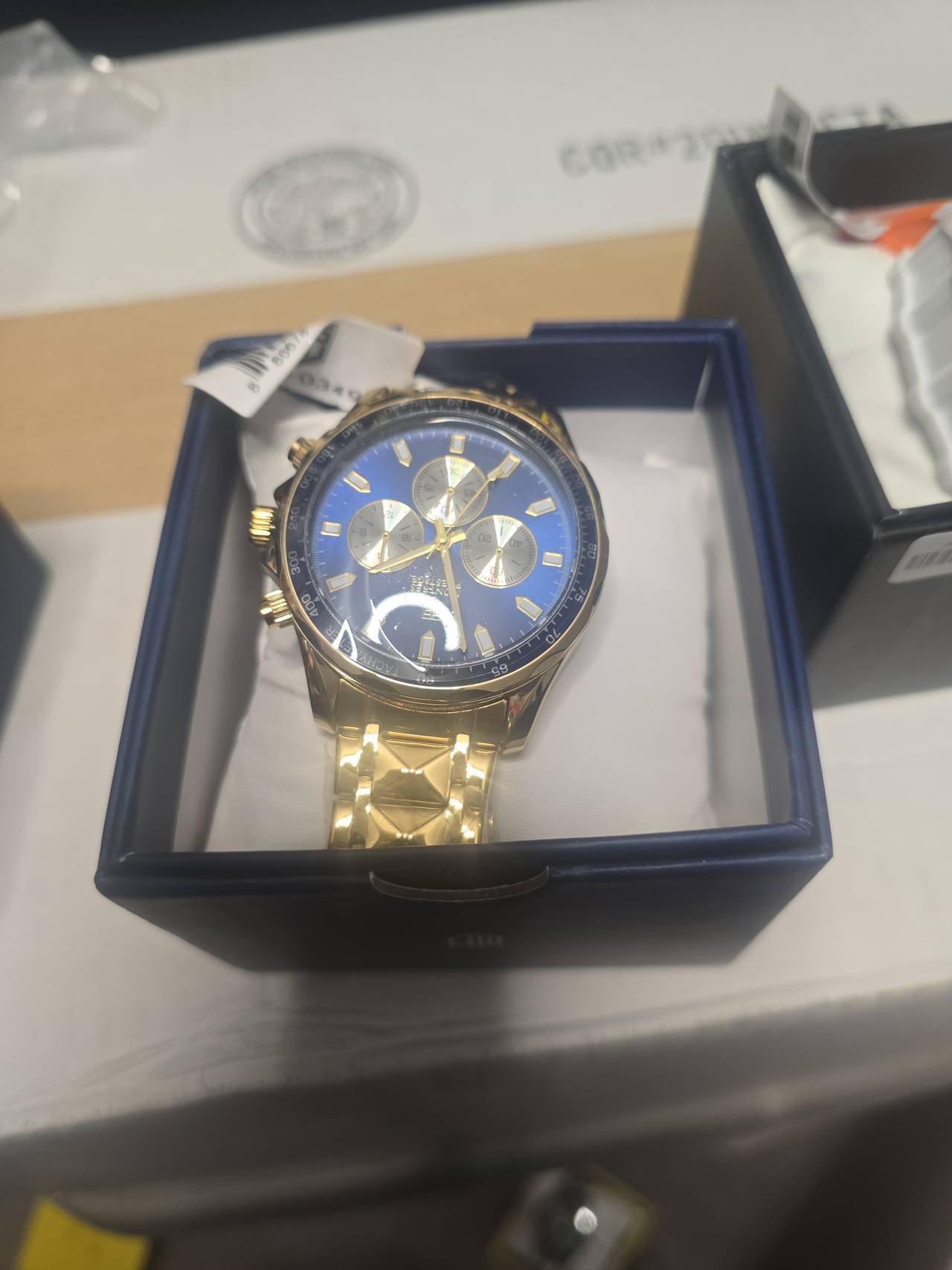 Stauer Magnificat Gold-Finished Chronograph Watch