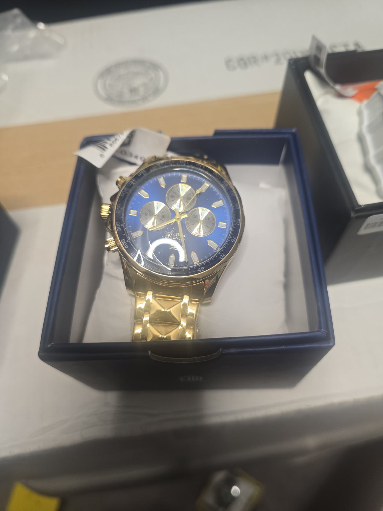 Stauer Magnificat Gold-Finished Chronograph Watch