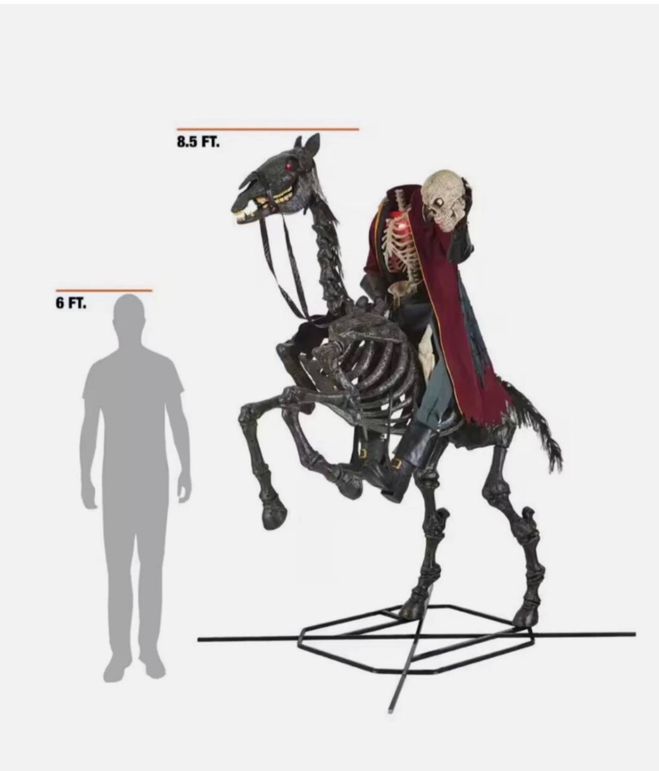 Home Accents Holiday 8.5 ft. Skeleton Headless Horseman