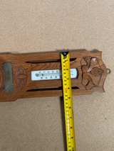 Antique Dutch Art Nouveau Oak Wall Barometer and Thermometer - Image 5