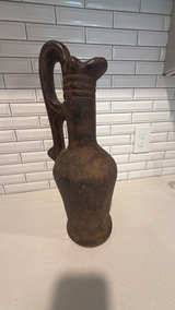 Vintage Rustic Clay Pottery Jug - Image 4