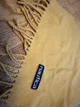 Nautica Yellow Knit Scarf with Navy Stripes - Image 2