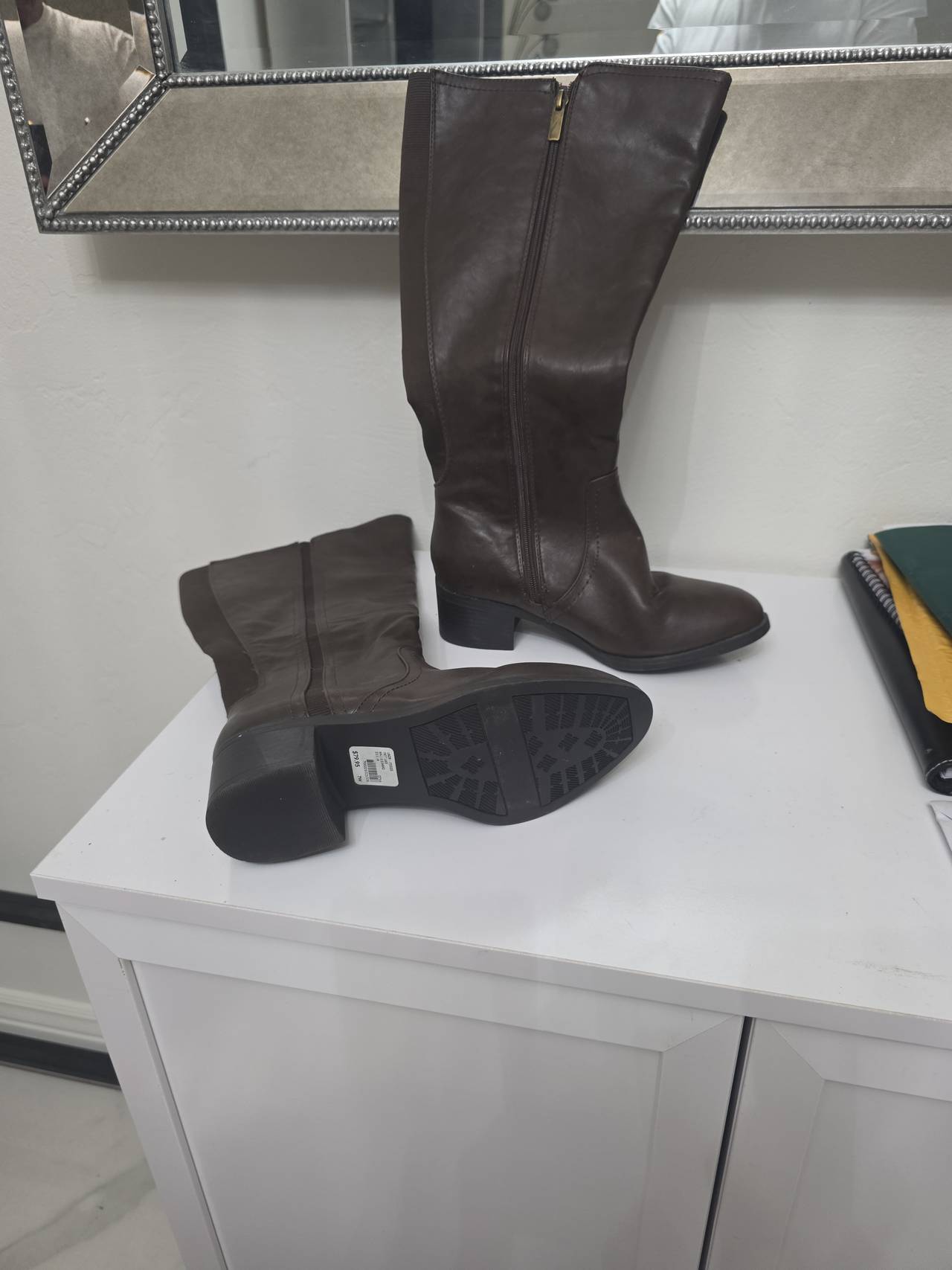 Women's Brown Knee High Riding Boots