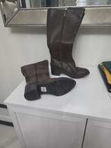 Women's Brown Knee High Riding Boots - Image 1