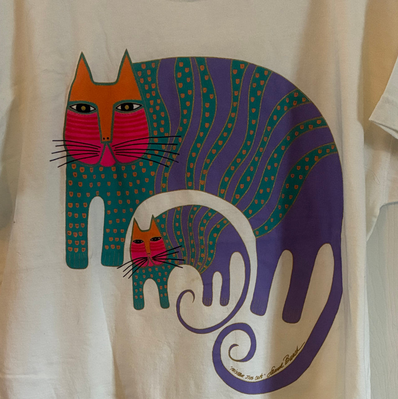 Laurel Burch Mistica Two Cats T-Shirt