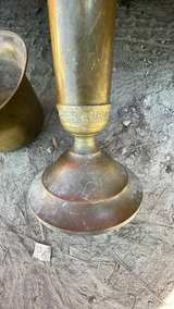 Vintage Brass Floor Candlestick Holder - Image 4