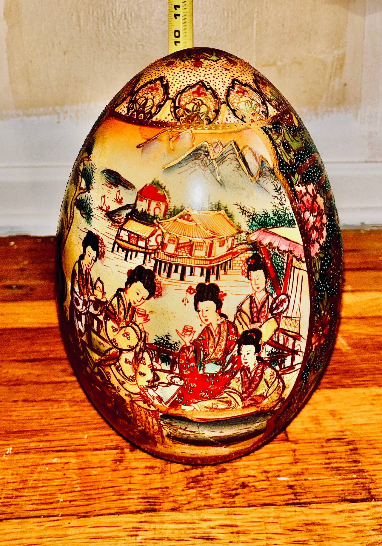 $70 OBO - Large Vintage Asian Satsuma Ceramic Egg