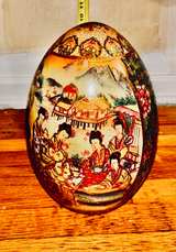$70 OBO - Large Vintage Asian Satsuma Ceramic Egg - Image 1