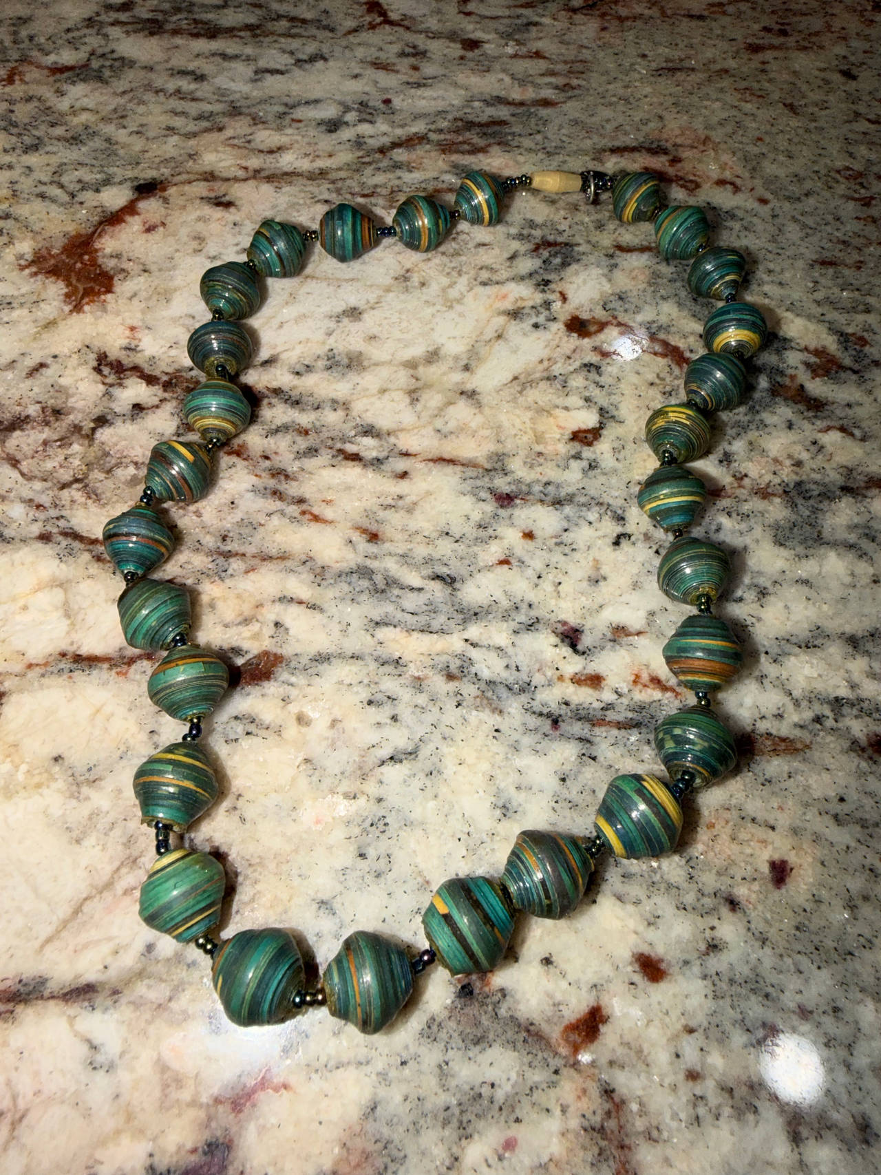 Akola Project Recycled Paper Bead Necklace