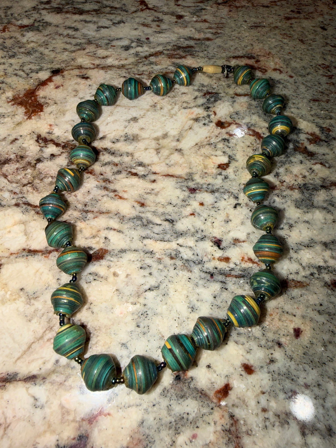 Akola Project Recycled Paper Bead Necklace