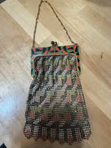 Whiting & Davis Art Deco Enameled Mesh Purse - Image 1