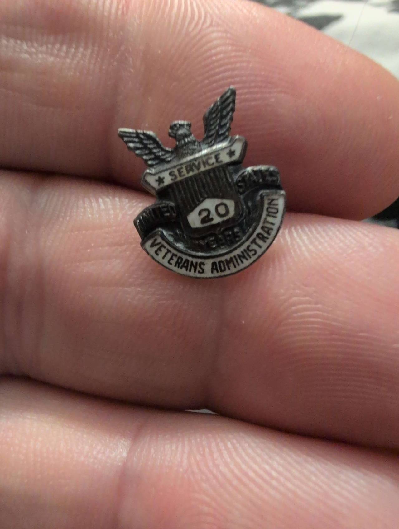 Veterans Administration 20 Years Service Pin