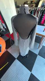 LPA Striped Mock Neck Long Sleeve Midi Dress - Image 4