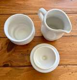 Pfaltzgraff Old Town Blue Sugar and Creamer Set with Saucers - Image 4