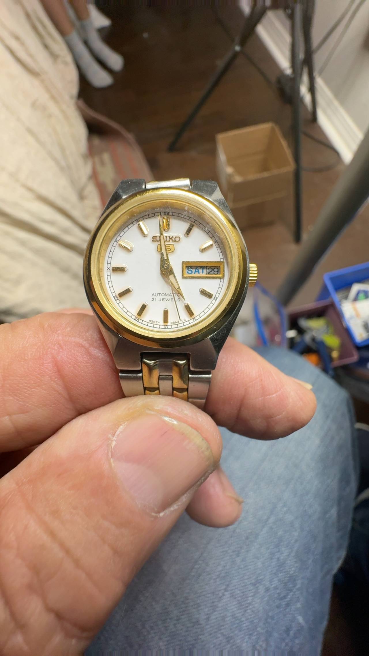Seiko 5 Automatic Ladies White Dial Stainless Steel