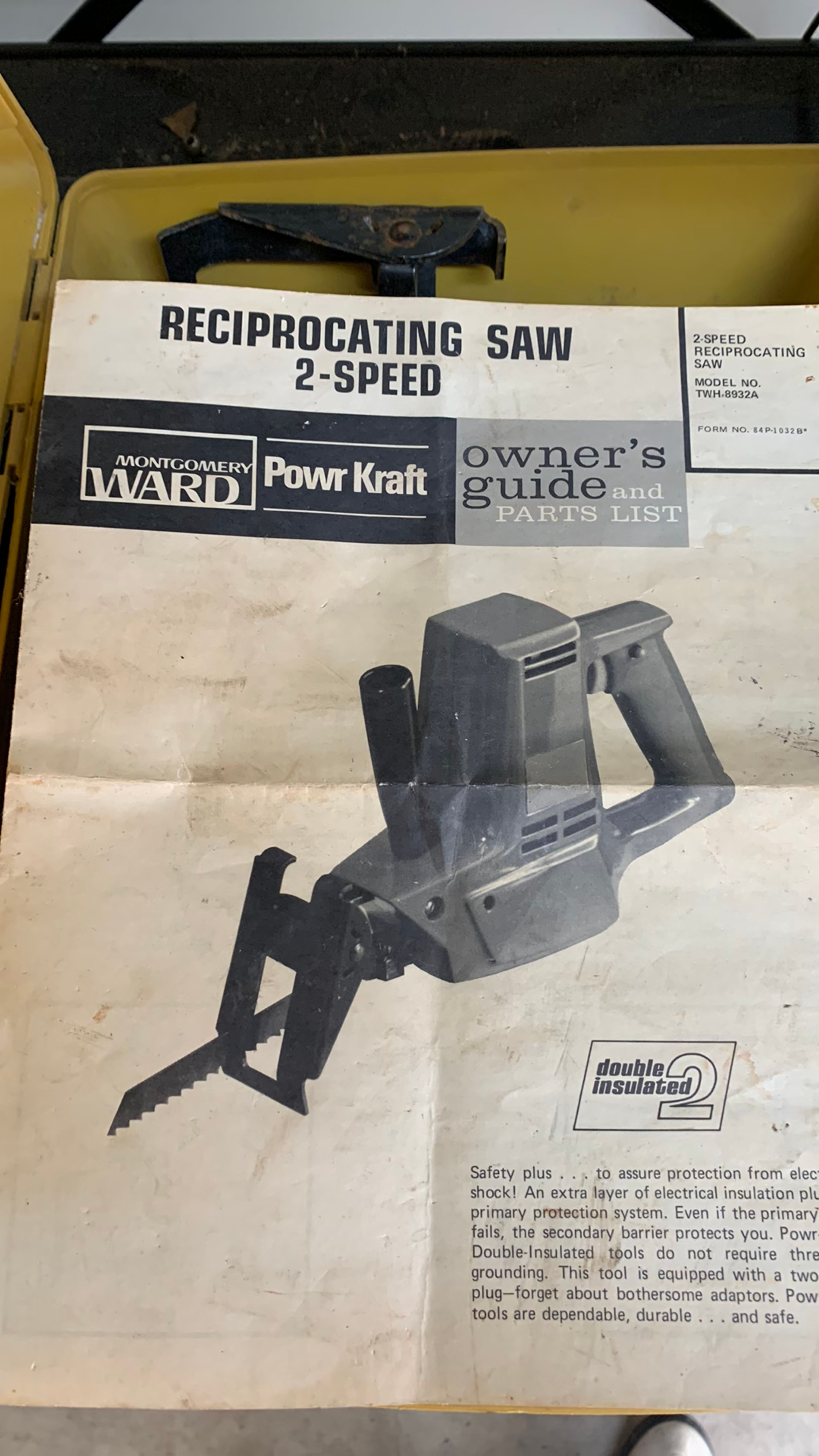 Montgomery Ward Powr Kraft Deluxe Reciprocating Saw - 2 Speed TWH-8932A - Image 2