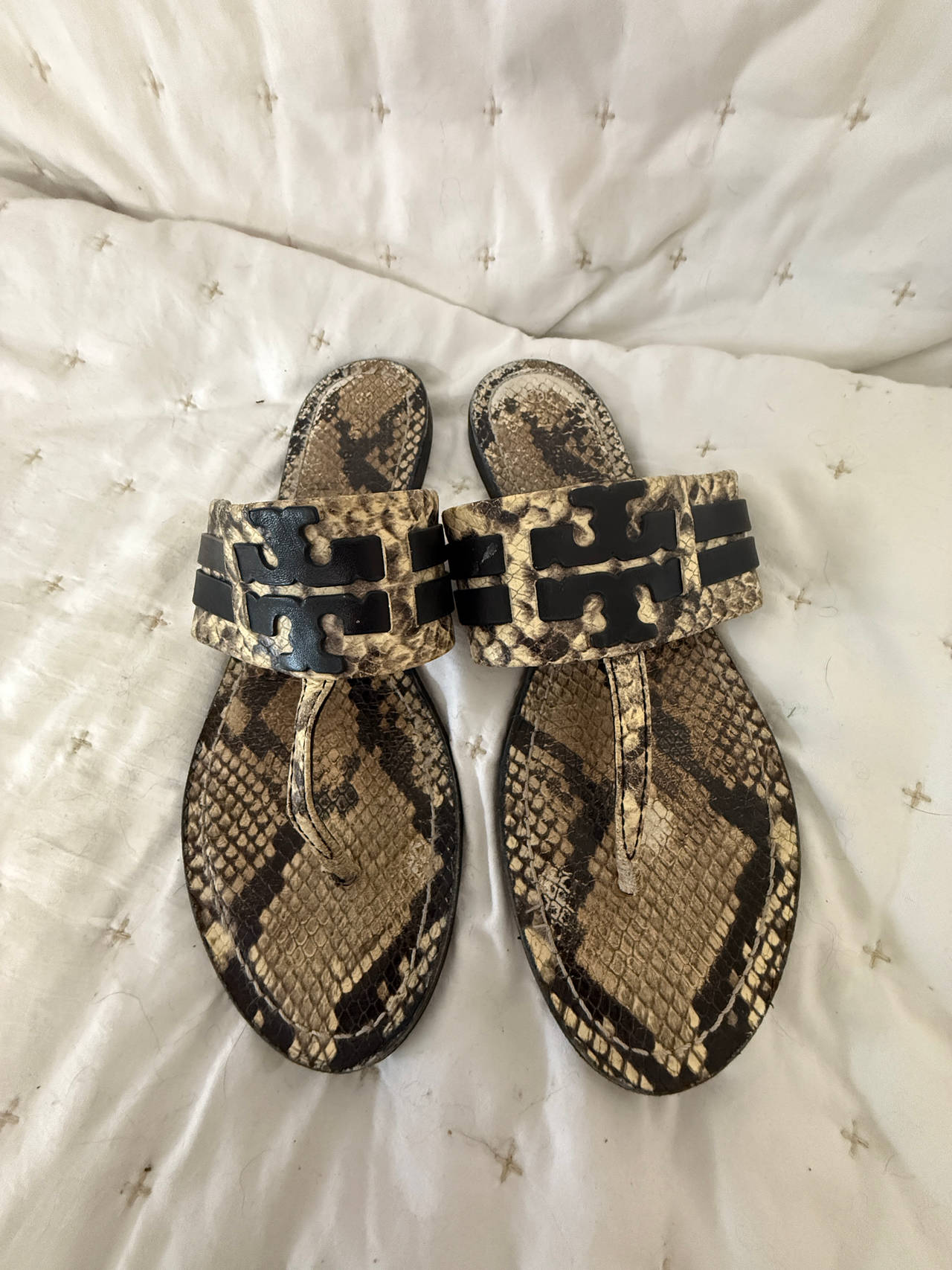 Tory Burch Miller Sandal Snakeskin Print 9