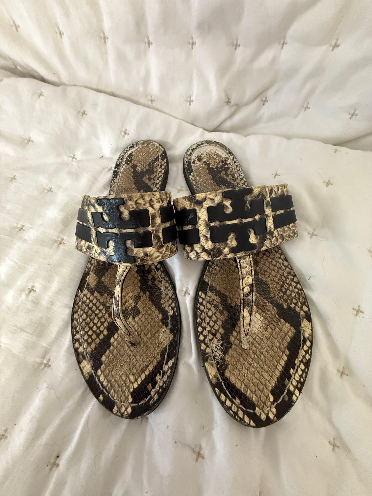 Tory Burch Miller Sandal Snakeskin Print 9