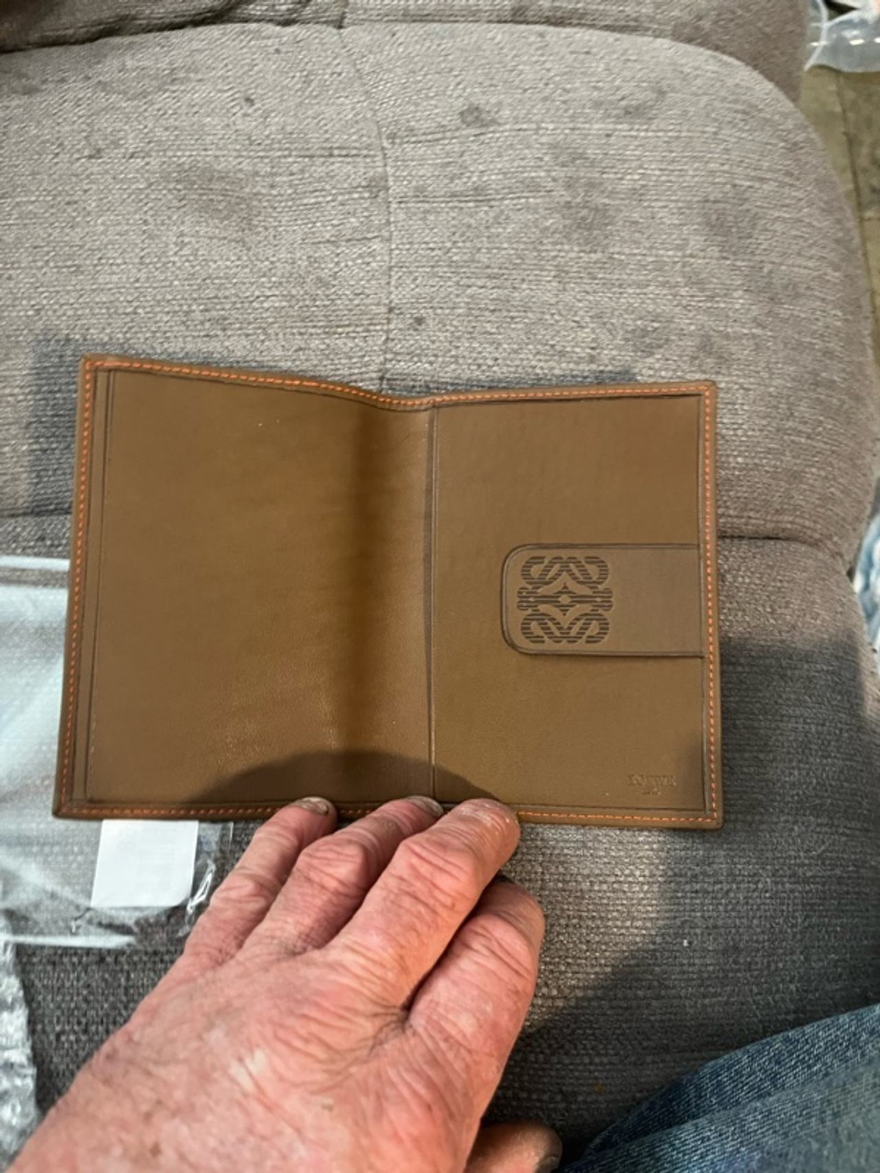 Loewe Anagram Small Vertical Wallet Brown