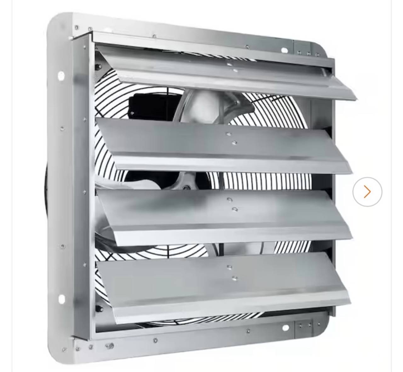 VEVOR 16-in Shutter Exhaust Fan Black