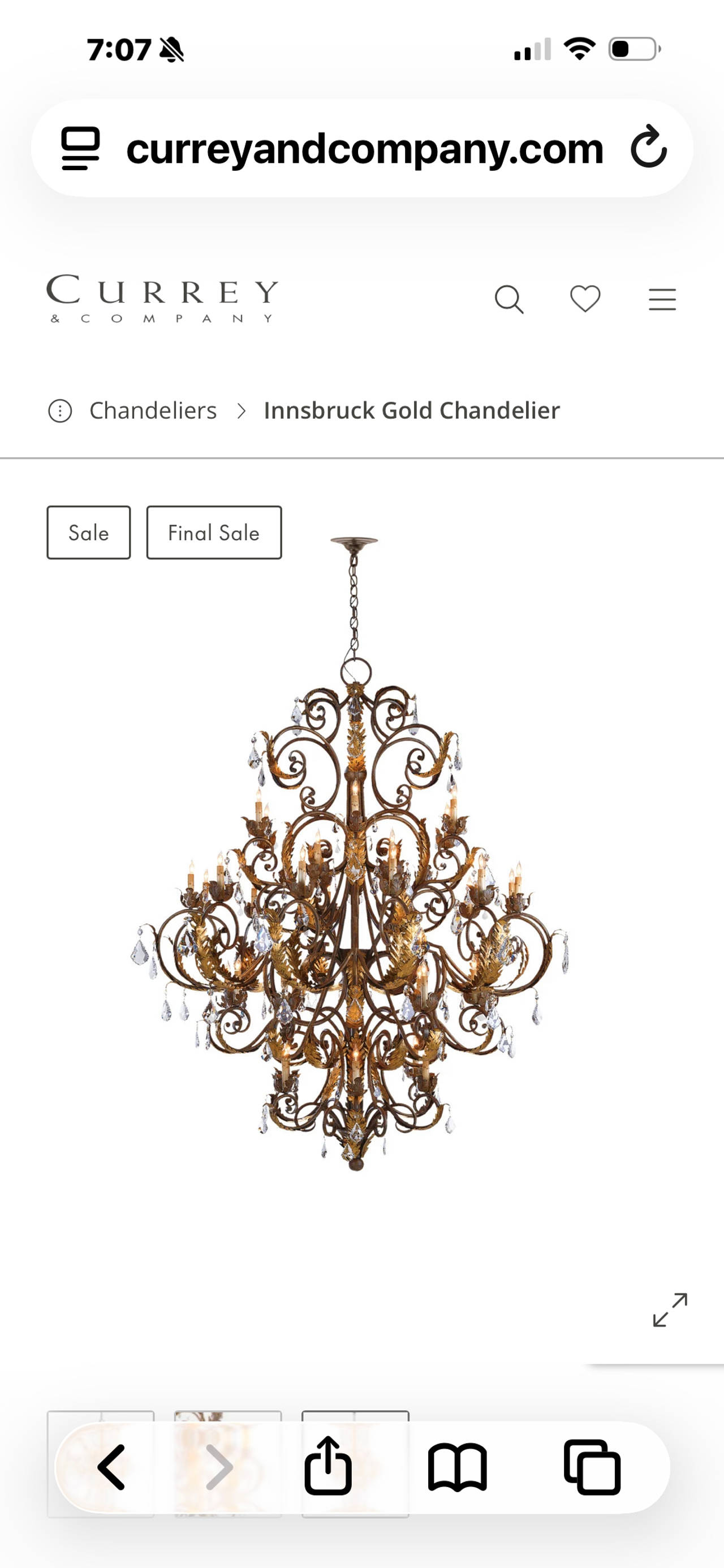 Currey & Company Innsbruck Silver Chandelier