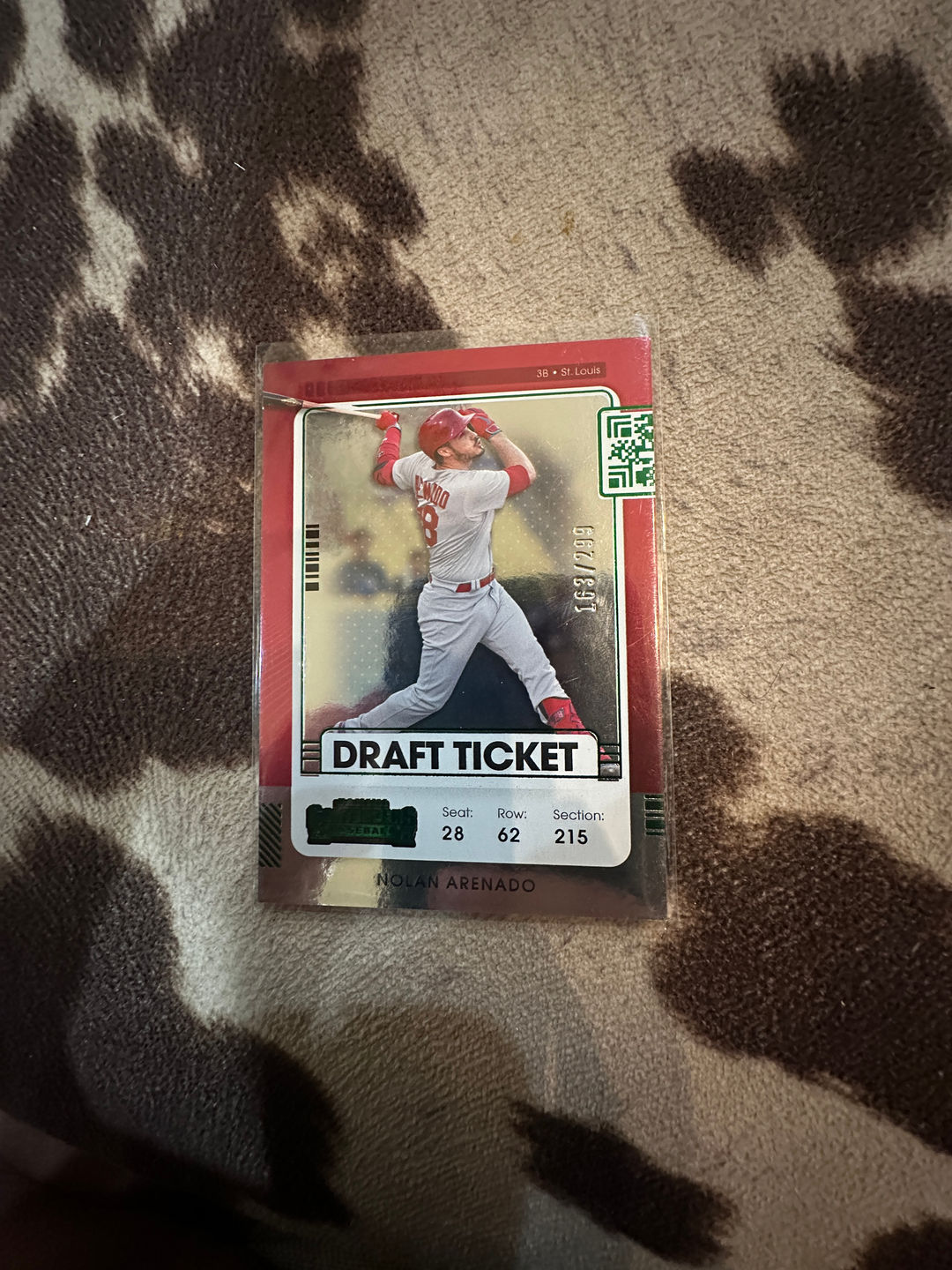 2022 Panini Contenders Draft Ticket Baseball Card - Nolan Arenado