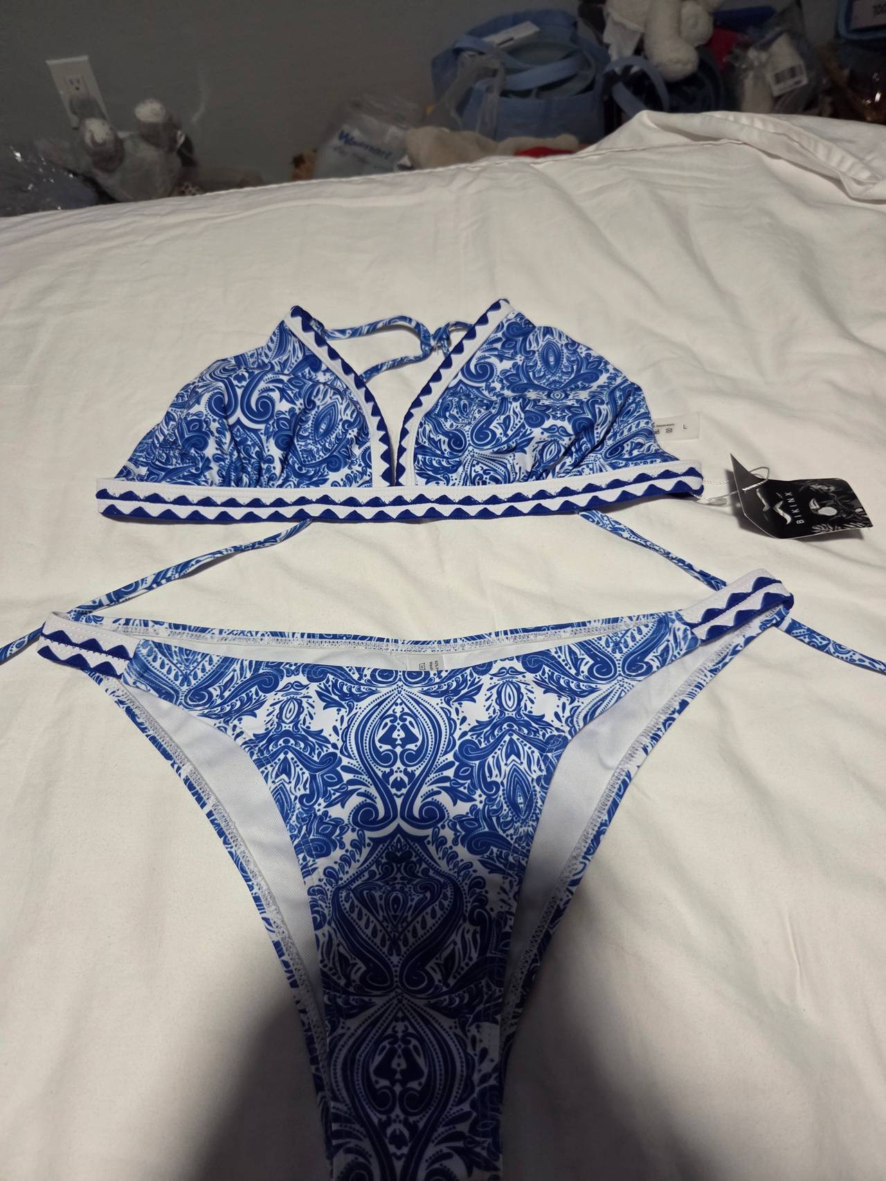 Levi's Blue Paisley Bikini Set