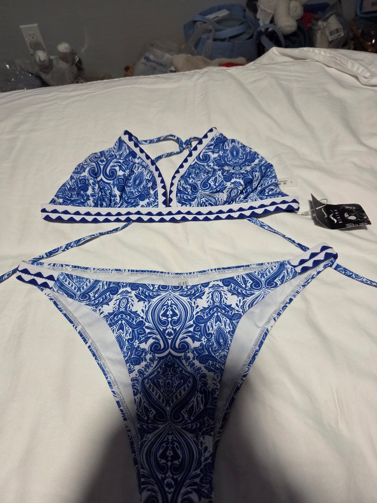 Levi's Blue Paisley Bikini Set