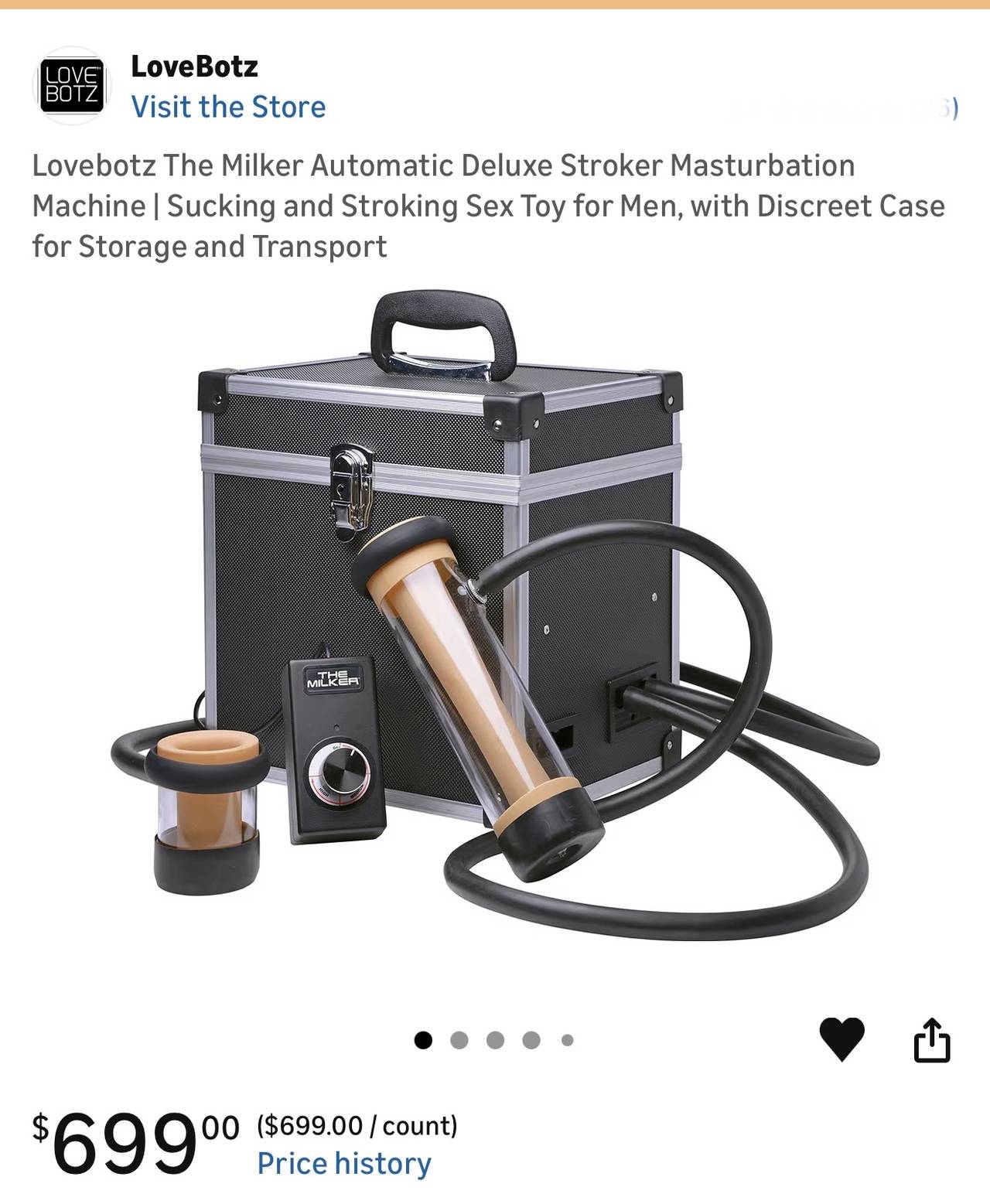 LoveBotz The Milker Automatic Machine *(Box w/ motor ONLY)*