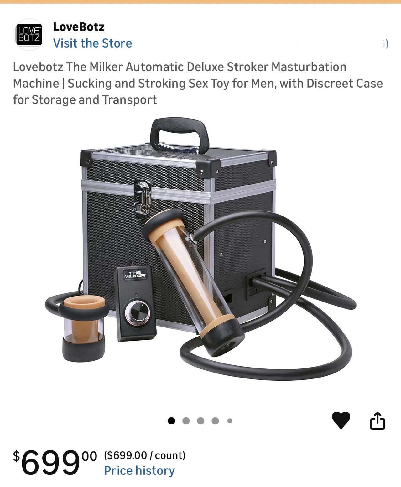 LoveBotz The Milker Automatic Machine *(Box w/ motor ONLY)*