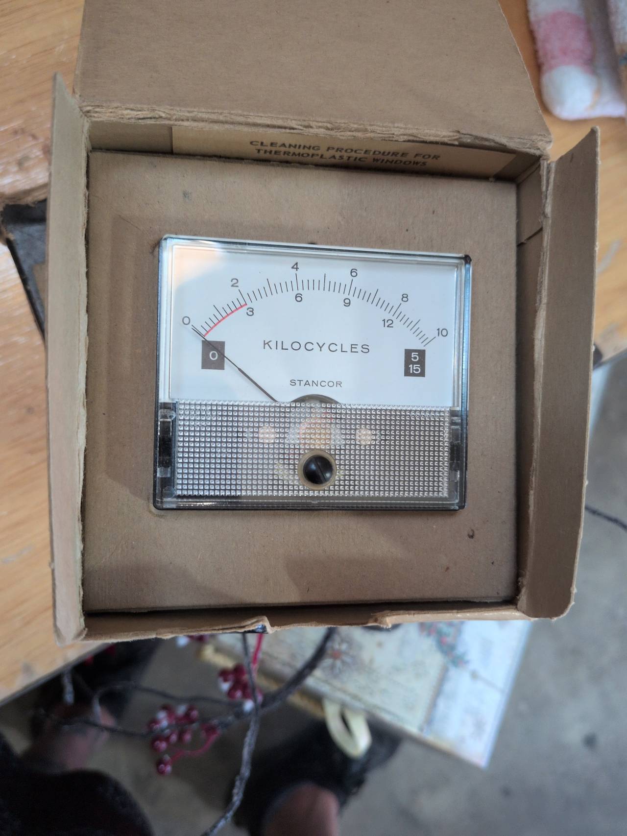 Stancor Kilocycles Analog Panel Meter