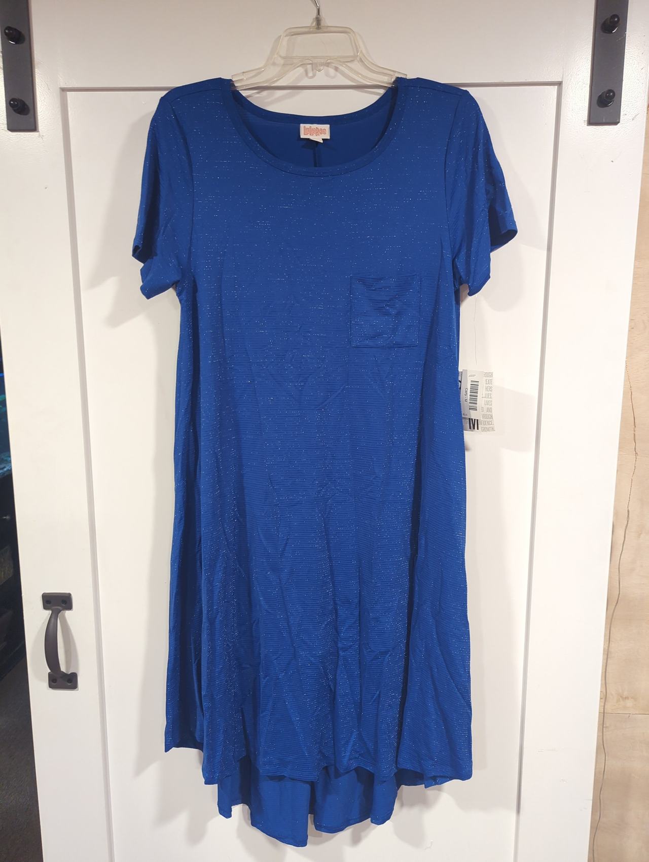 LuLaRoe Carly Dress Royal Blue Sparkle