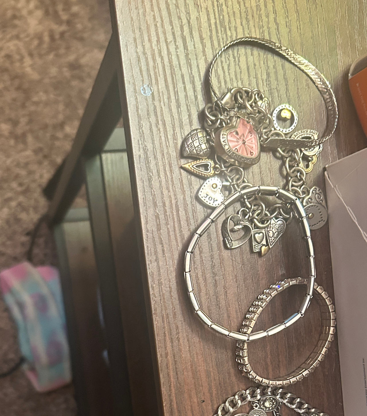 Brighton Heart Charm Bracelet and Jewelry Lot
