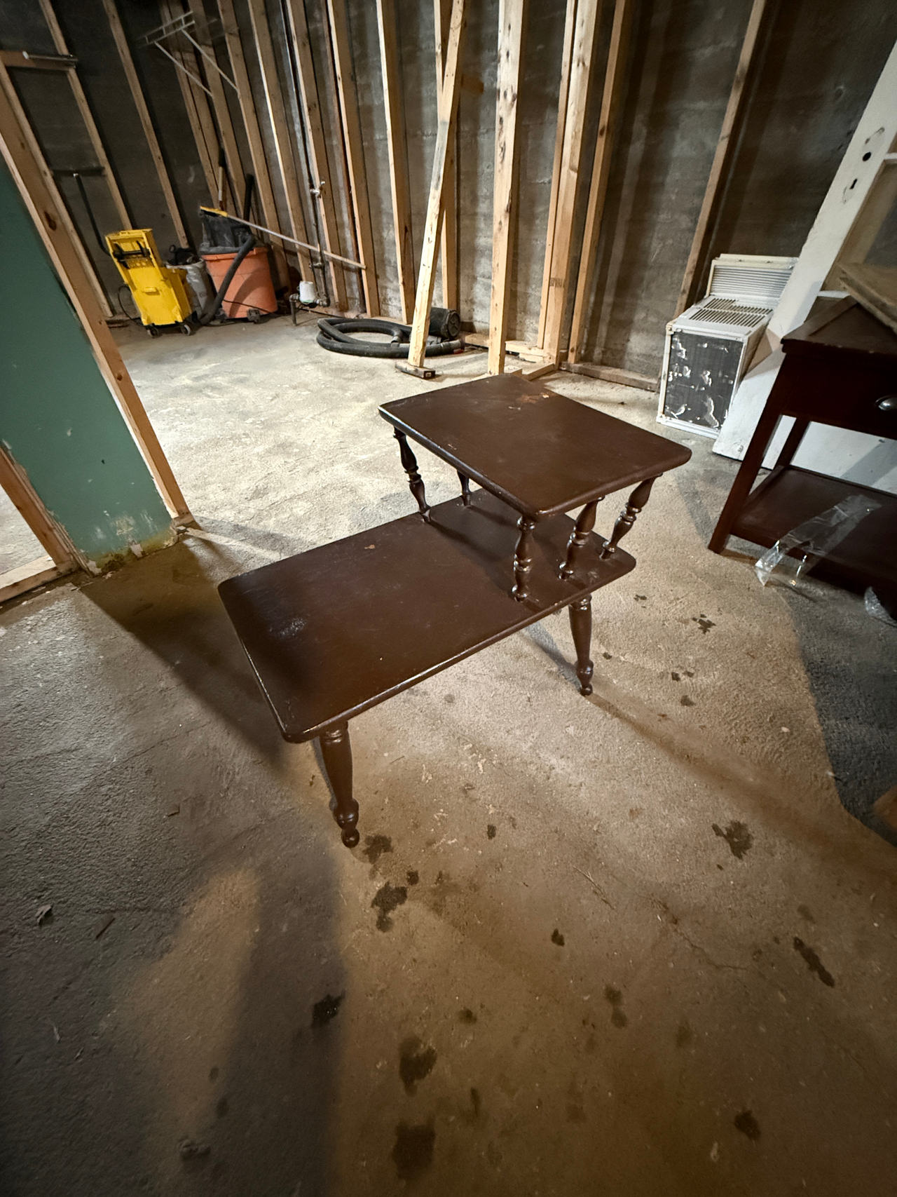 Vintage Two-Tier Step End Table